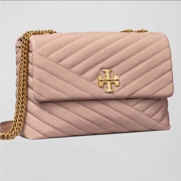 Tory Burch Kira Chevron Convertible Leather Shoulder Bag - Picture 1 of 7